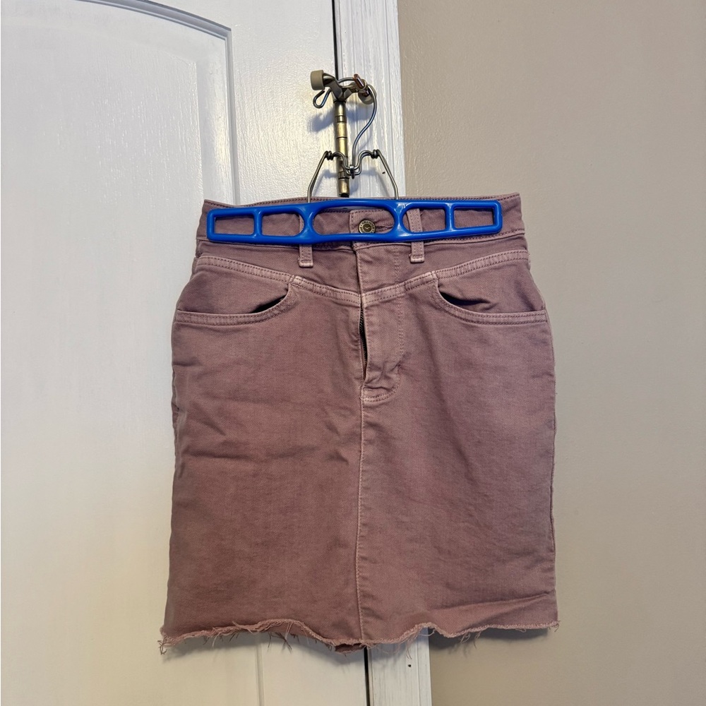 Hollister Lavender Denim Mini Skirt